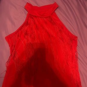 Red Around The Neck Body Suit